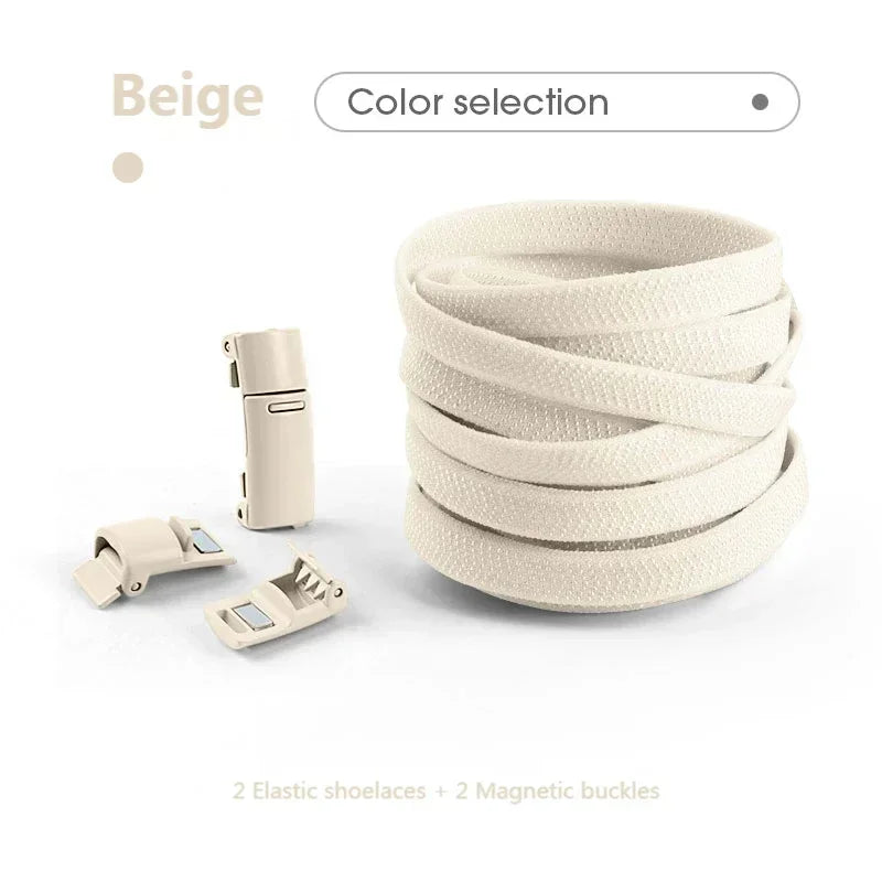 No Tie Shoe Laces Magnetic Shoelaces Without Ties Colorful Lock Elastic Laces Sneakers for Kids Adult Flat Shoelace Rubber Bands