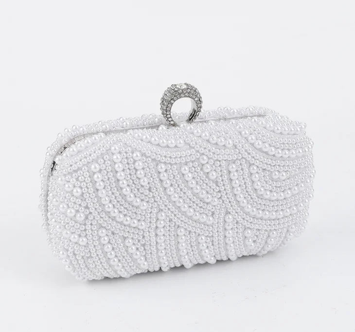 Pearl Clutch Bags Women Purse Ladies white Hand Bags Evening Bags for Party Wedding black Shoulder Bag Bolsa Feminina
