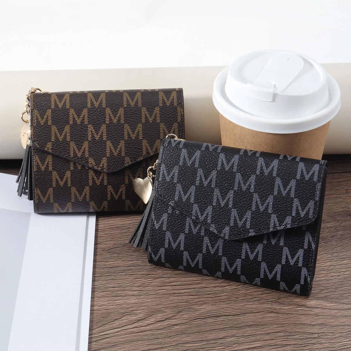 Fashionable and minimalist women's wallet, high-quality PU leather portable multi card slot women's short multi-functional zero