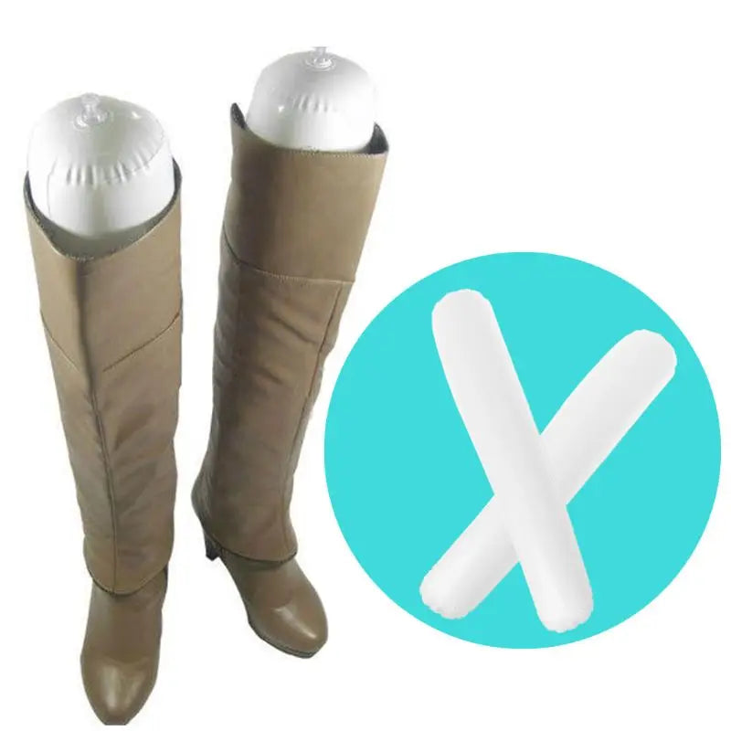 Y166 2pcs Stand Holder 50cm Tall Shoes Rack Support Inflatable PVC Long Women S