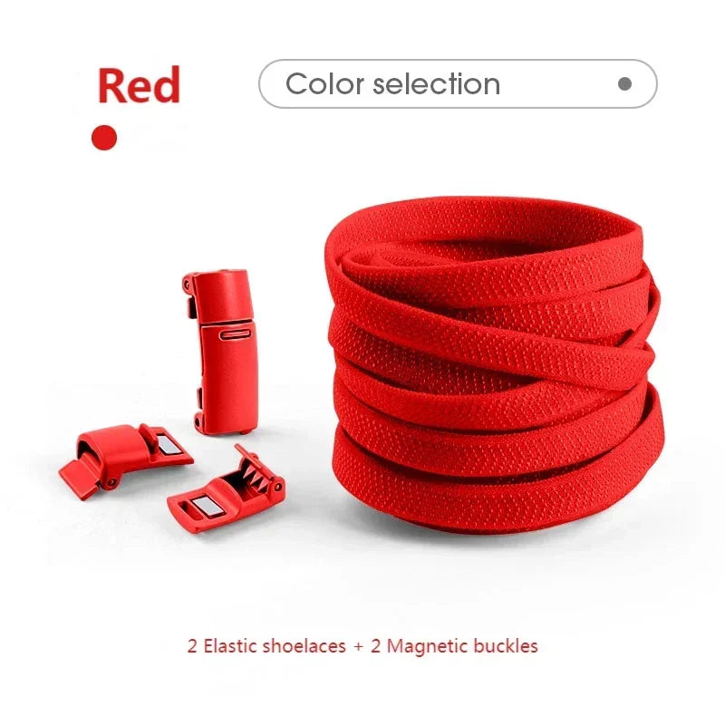 No Tie Shoe Laces Magnetic Shoelaces Without Ties Colorful Lock Elastic Laces Sneakers for Kids Adult Flat Shoelace Rubber Bands
