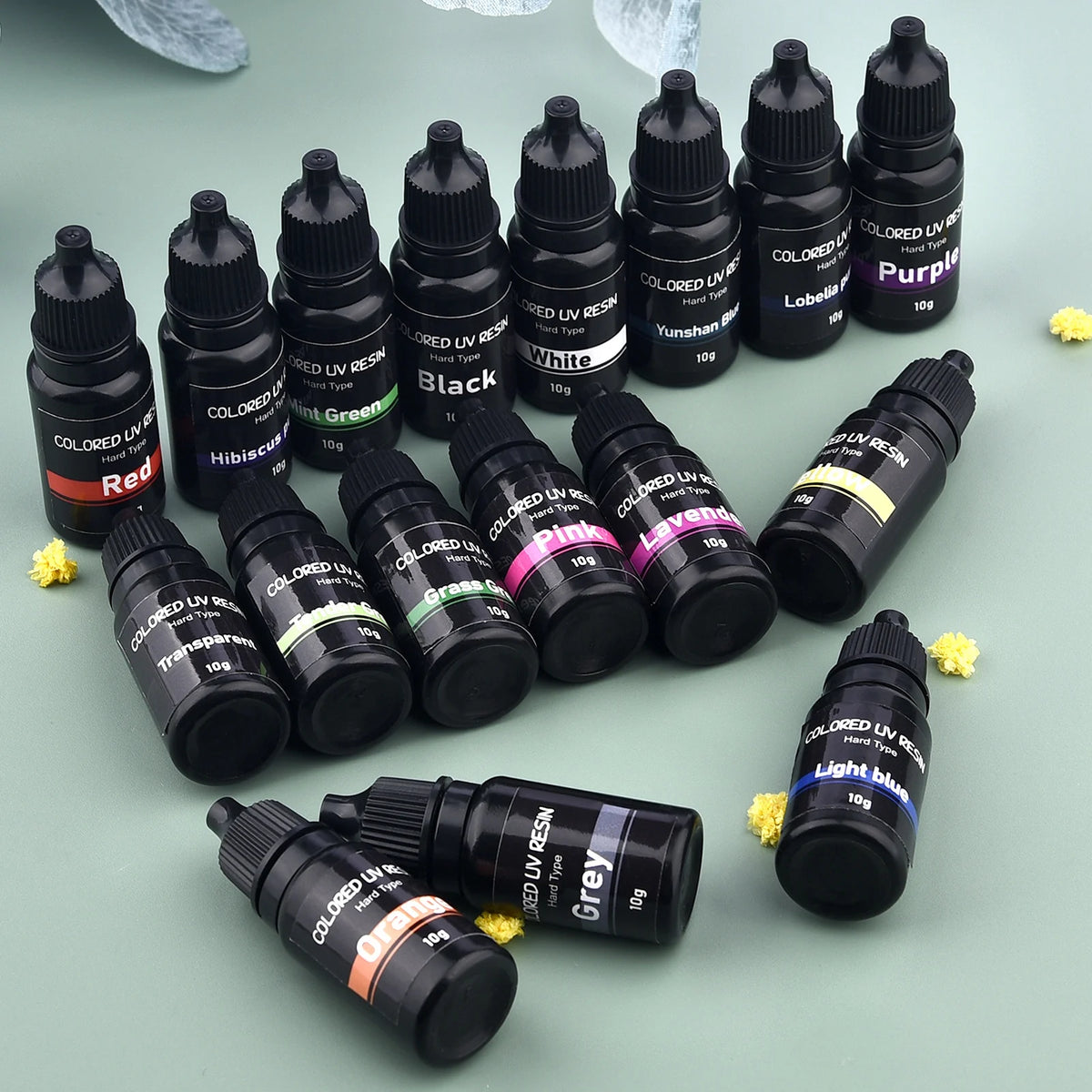 17 Colors UV Resin Glue 10g Color Epoxy Adhesive Ultraviolet Curing  Sunlight Activated Hard Quick Drying For Jewelry Resin Glue