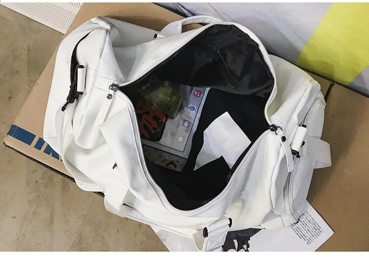 Men Gym Bag custom logo Large Dry And Wet Fitness Handbag Male Female Sports bag personality customization PU Leather Travel bag