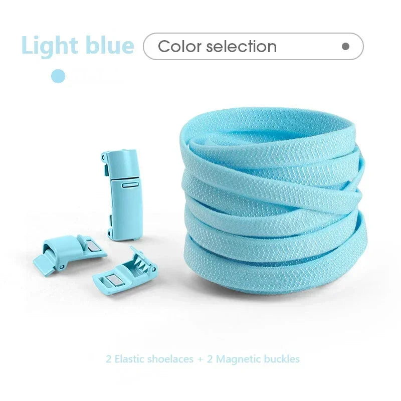 No Tie Shoe Laces Magnetic Shoelaces Without Ties Colorful Lock Elastic Laces Sneakers for Kids Adult Flat Shoelace Rubber Bands