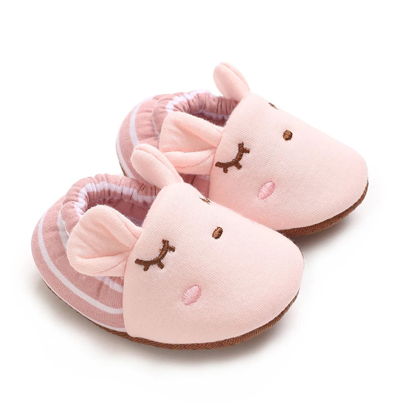 0-1Year Fashion Casual Shoes CartoonBaby Shoes Newborn Boy Girl First Walker Cute Spring and Autumn Pure Cotton Warm Soft Bottom