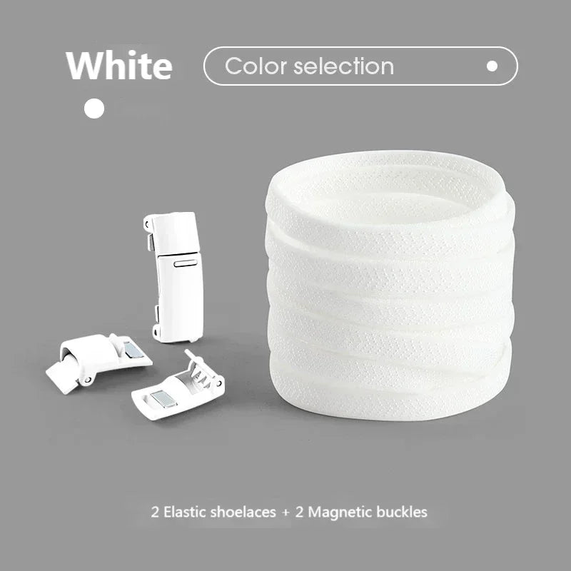 No Tie Shoe Laces Magnetic Shoelaces Without Ties Colorful Lock Elastic Laces Sneakers for Kids Adult Flat Shoelace Rubber Bands