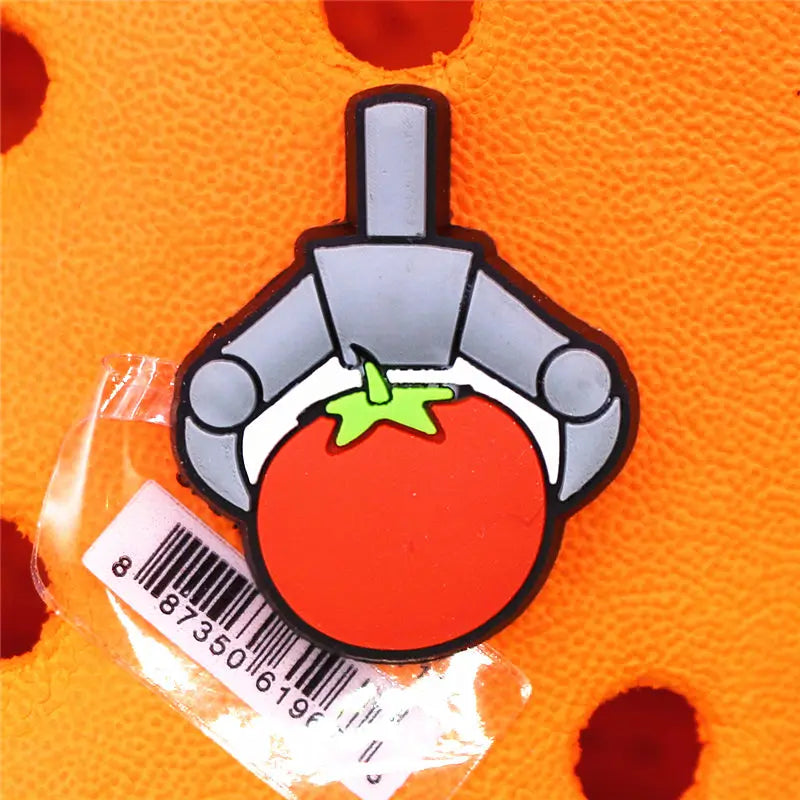 Single Sale 1pcs PVC Shoe Charms Cute Rabbit Baby Bottle Sieve Shoe Accessories Clips Shoe Buckle Decorations fit Kids X-mas