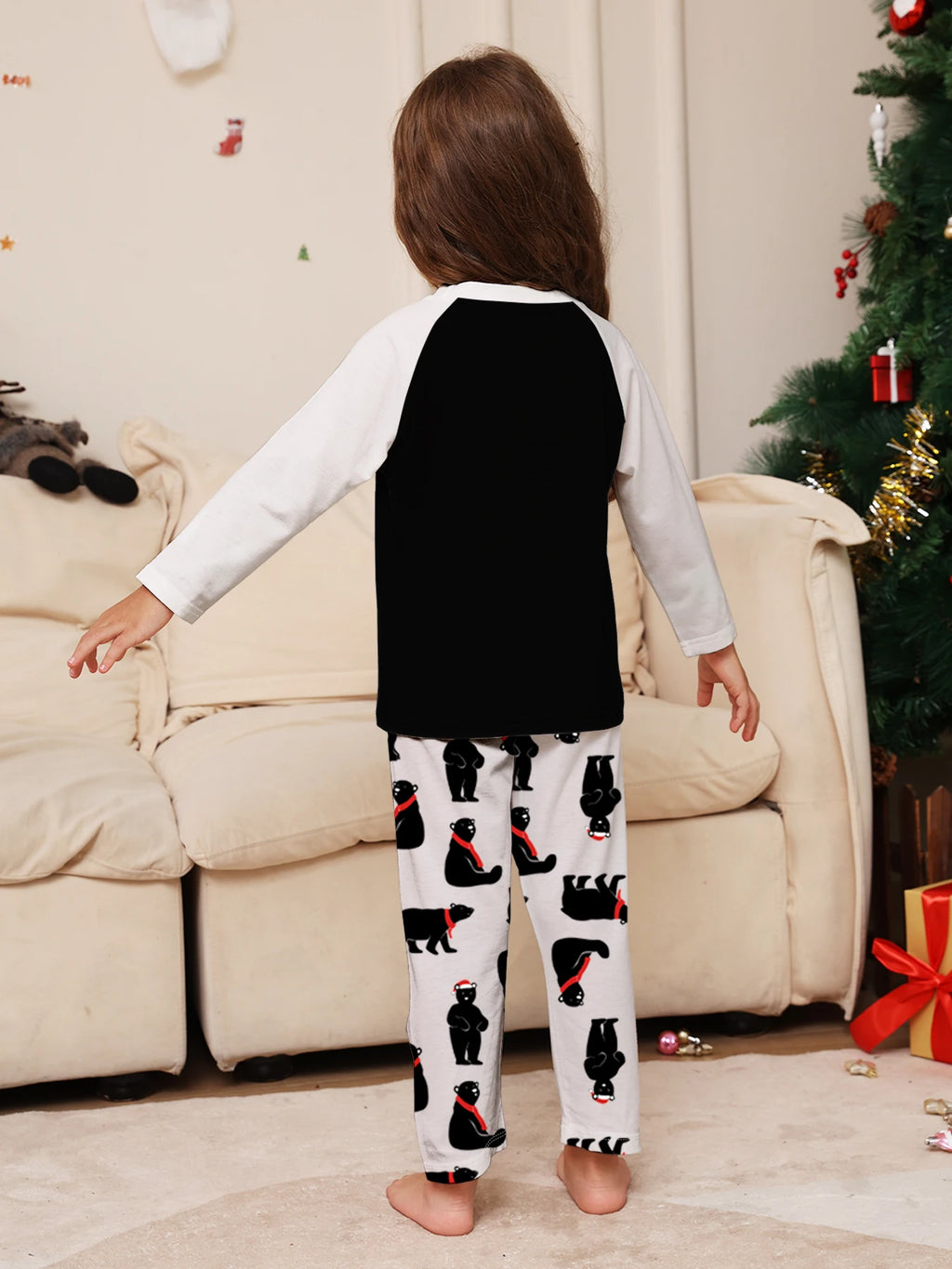 Family Christmas Pajama Sets - Red - Green Plaid Design with Elk Patterns, Comfortable for Holidays