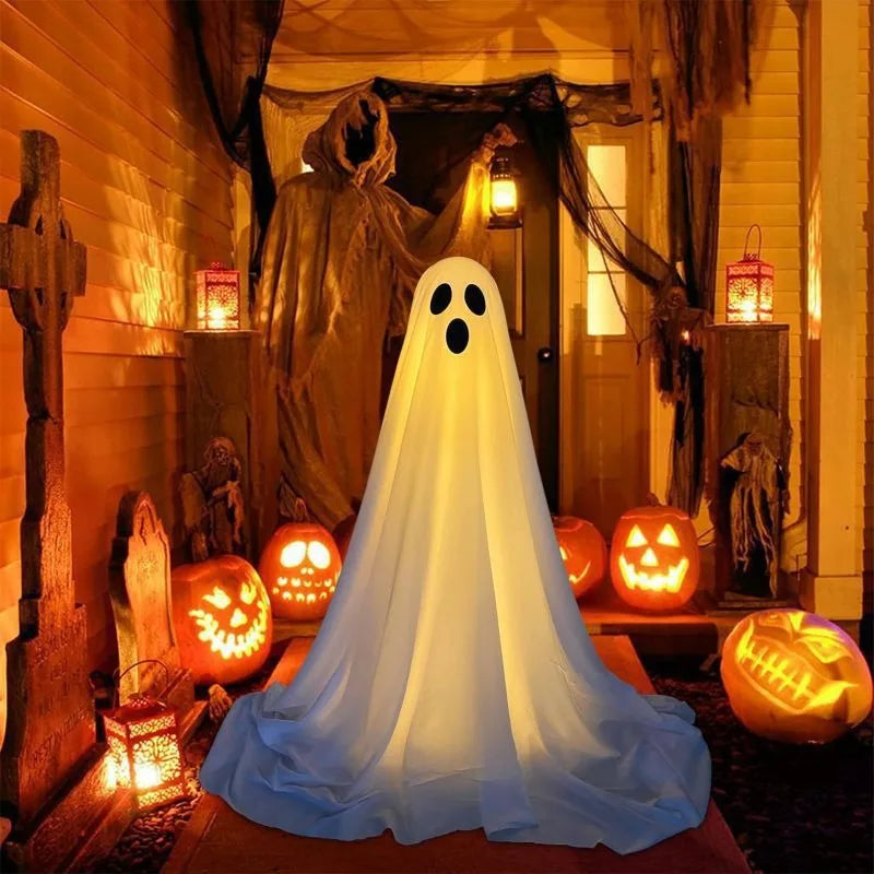 Halloween Ghost Decorations, Halloween Indoor and Outdoor Party Supplies, Suitable for Yards, Porches, Gardens, and Lawns