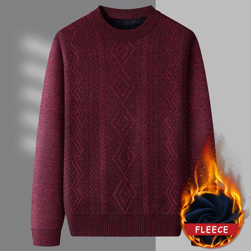 Sweater Men Mock Neck Casual Knitted Pullover Solid Color Warm Regular Fit Sweater Pullovers Mens Sweatwear