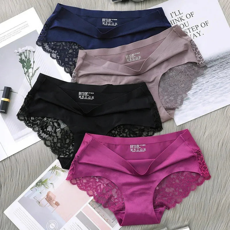 1/5/10Pcs Seamless Women Hollow Out Panties Set Underwear Comfort Lace Briefs Low Rise Female Sport Panty Soft Lady Lingerie
