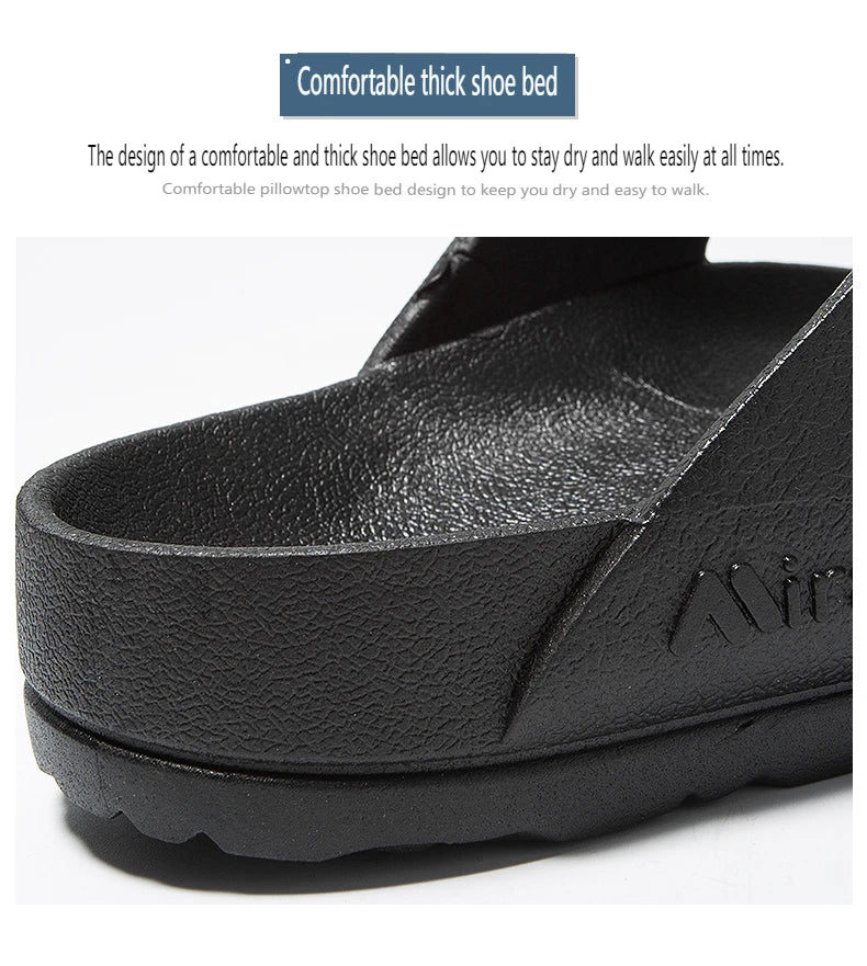 2026 New Summer Flip-flops for Men, Anti-slip, Trendy and Casual Solid-color Beach Shoes
