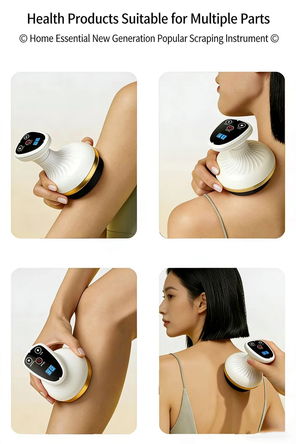 Electric Body Massager With Cupping Function, Vacuum Suction, Infrared Heating, Fat Burner, Slimming Function，Comfortable