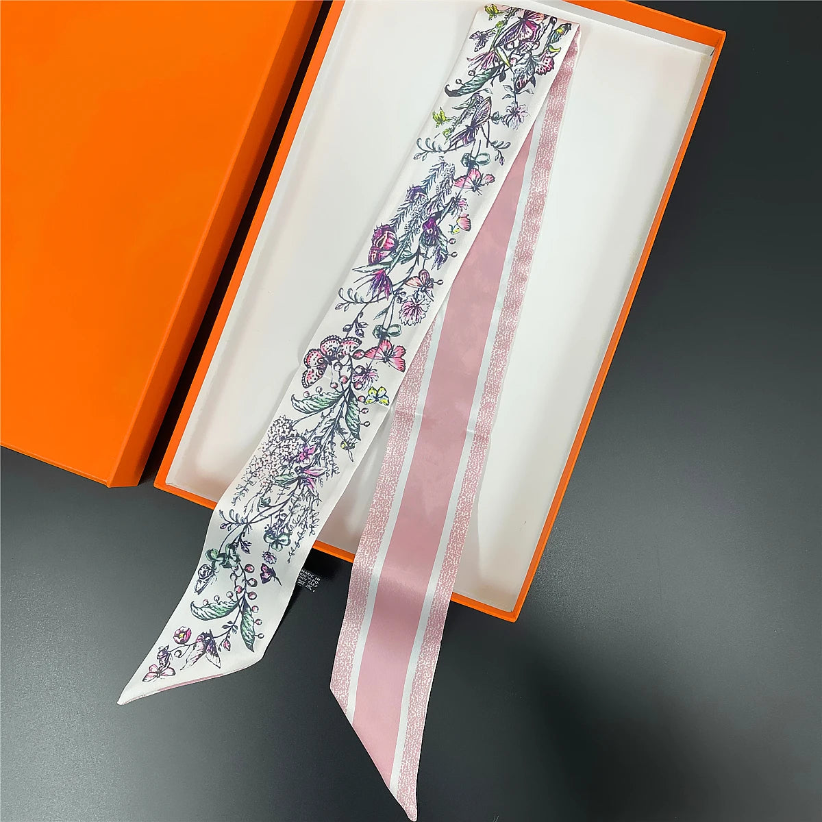 2024 New Design Pansy Tarot Scarf Women Luxury Brand Scarf Skinny Bag Silk Scarves Foulard Hair Neckerchief Headband For Ladies