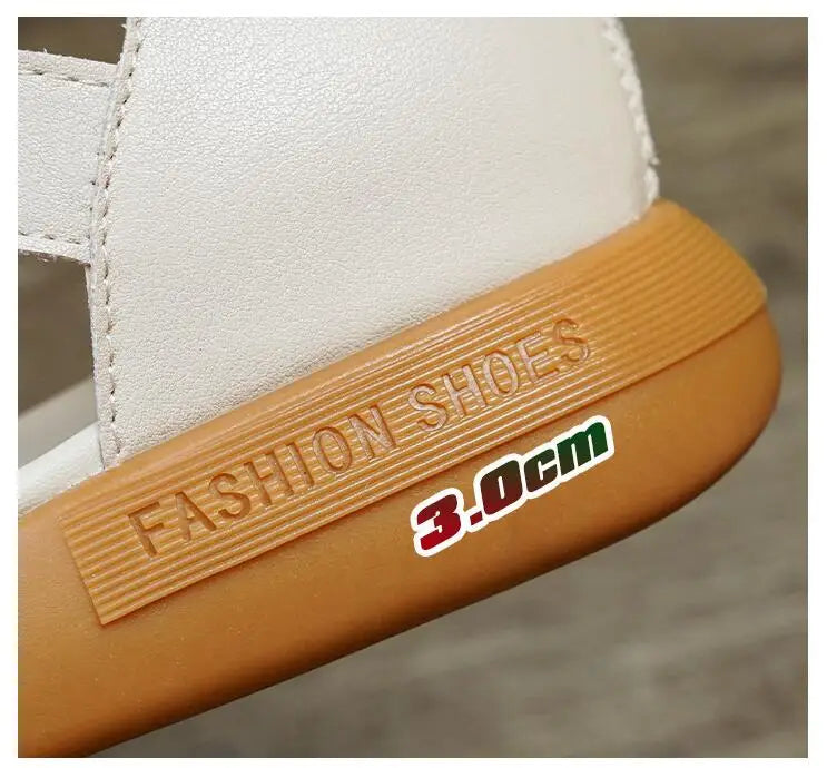 GKTINOO Summer Open Toe Genuine Leather Sandals Flat Shoes Roman Sandals 2026 Large Size Cool Boots Women Shoes Flat Sandals New