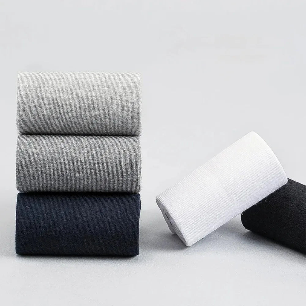 5/10 Pairs Men Socks Cotton Blend Black Business Casual Soft Breathable for  Spring Summer Autumn Winter Size 6-13