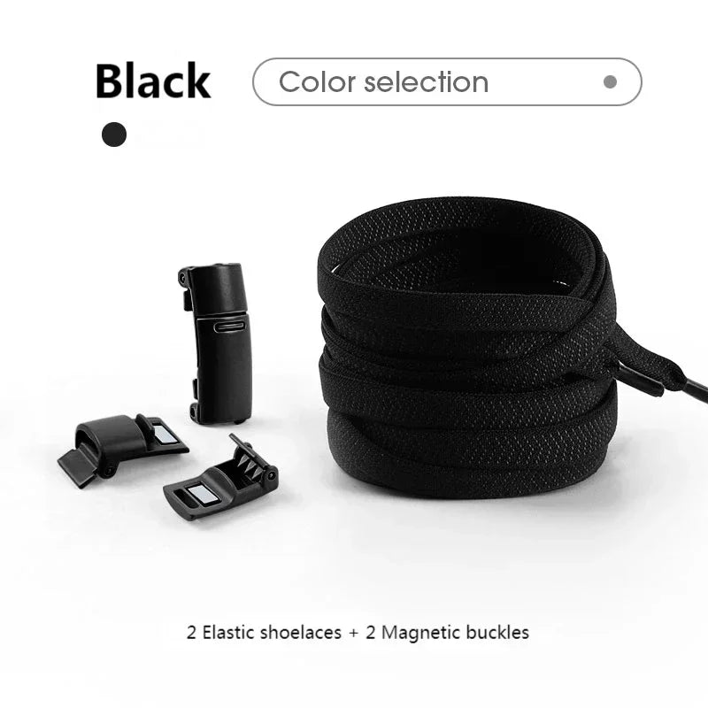 No Tie Shoe Laces Magnetic Shoelaces Without Ties Colorful Lock Elastic Laces Sneakers for Kids Adult Flat Shoelace Rubber Bands