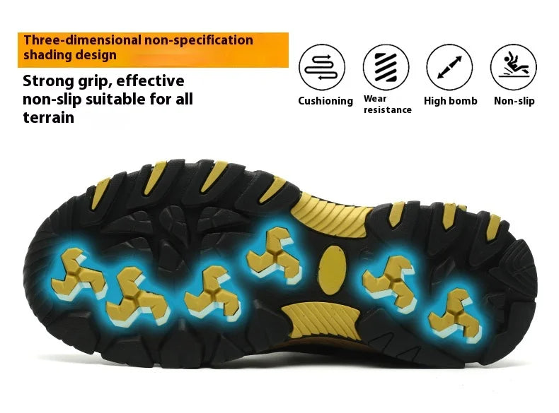 Men Safety Shoes Work Sneakers Indestructible Shoes Puncture-Proof Protective Shoes Work Boots Steel Toe Oil-resistant shoes
