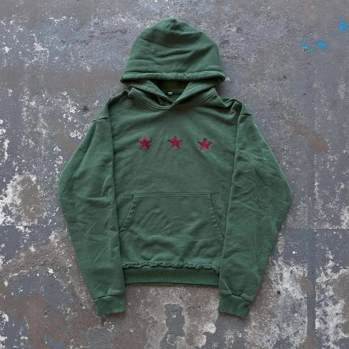 American style new loose-fitting 2025 design fashionable and casual fleece-lined, printed hoodie with featuring printed hood