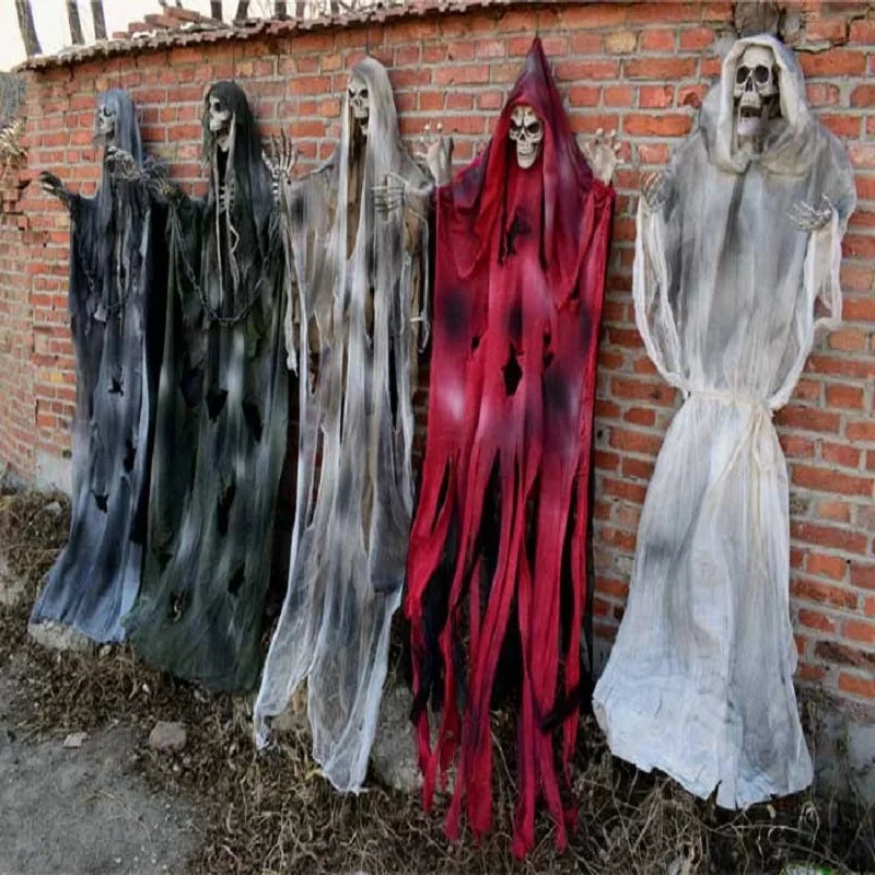 Halloween Ghost Head Horror Props,Escape Room Decor,Haunted House Pendants,Scary and Terrifying Skeletons,Large Hanging Ghosts