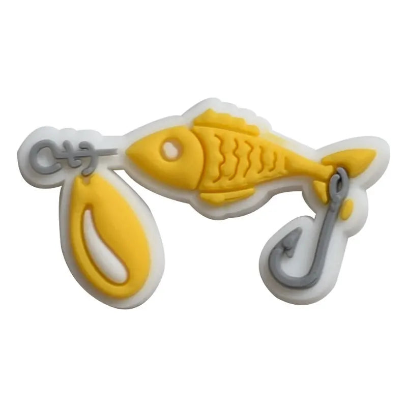 Fishing Shoe Charms for Crocs Accessories Sandals Men Clogs Pins Women Badges Boy Girls Jeans Kids Decorations Buckle Shoes