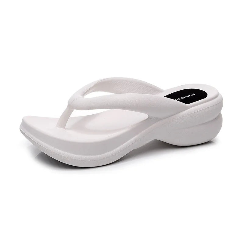Woman House Heel Slipper Wedges Cloud Sandals Summer Soft Flip Flops Beach Slides Home Garden Shoe Outdoor Ladies Female Girls