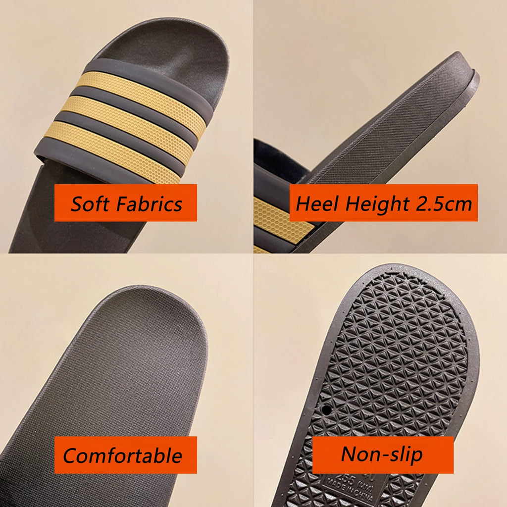 Smile New Women's Home Slippers Indoor Non-slip Bathroom Slippers Outdoor Swimming Slippers  Soft Beach Slippers For Women