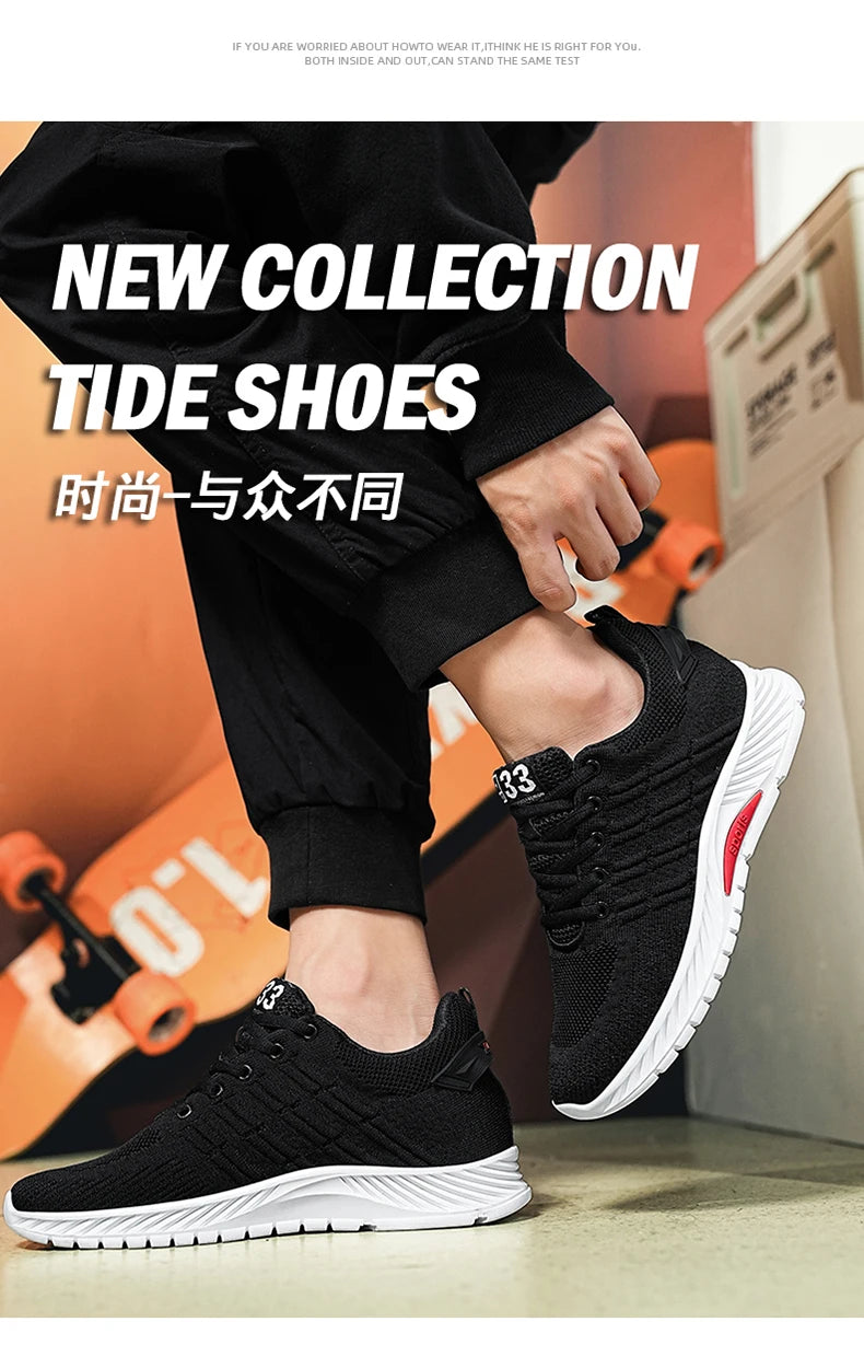 Man Sneakers Elevator Shoes Hidden Heels Breathable Heightening Shoes For Men Increase Insole 6CM Lift Sports Casual Height Shoe