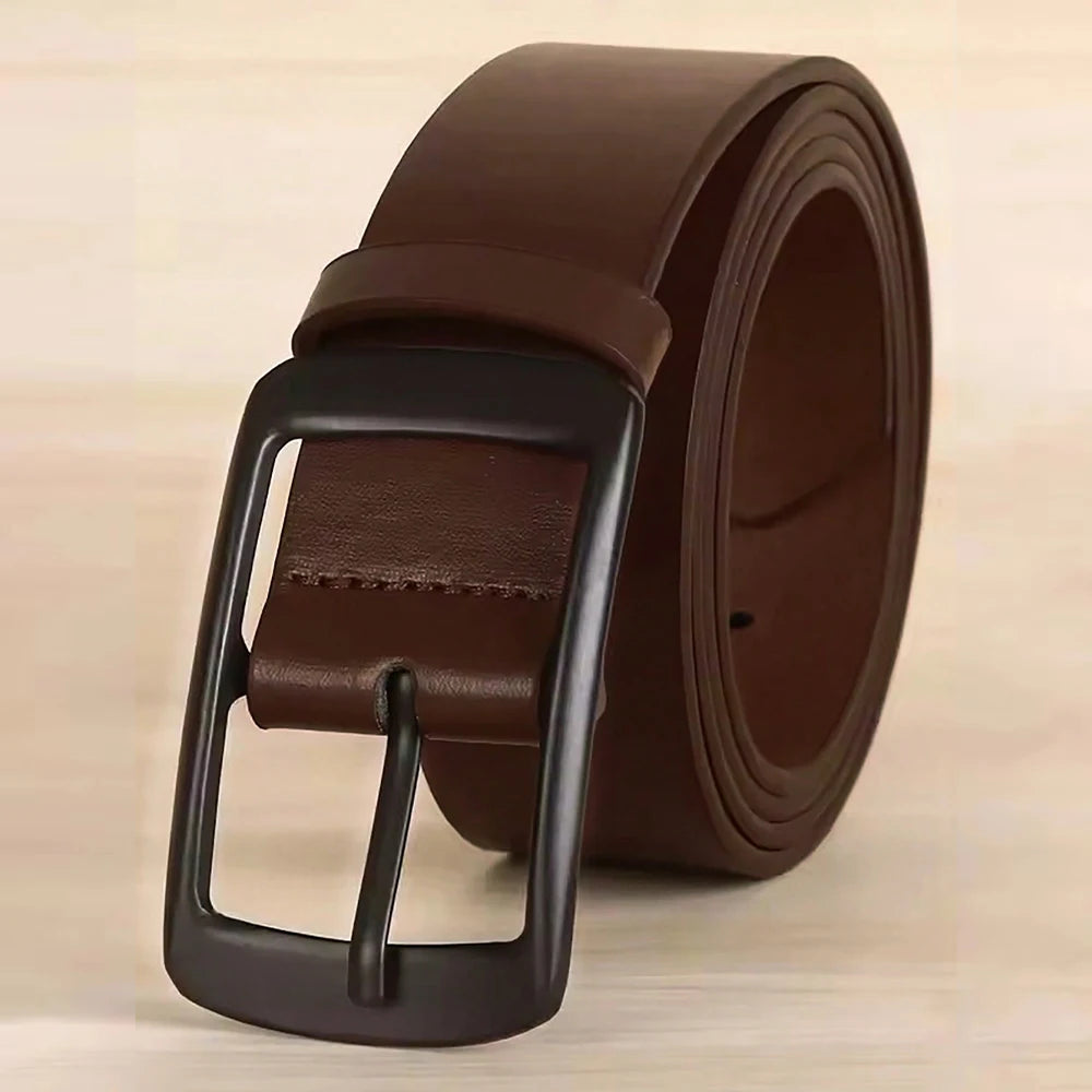 1pcs Men's Belt Classic Fashion PU Leather Belt High End Authentic Fashion Metal Buckle Women Belt Paired with Jeans Belt Unisex