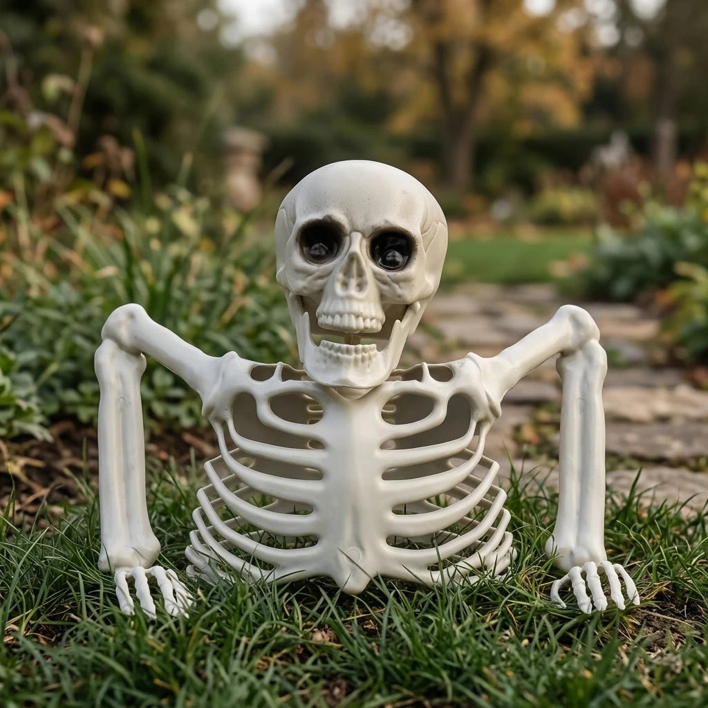 Halloween Realistic Skeleton Ornament with Movable Joints for Outdoor Yard Hallway Party Decoration