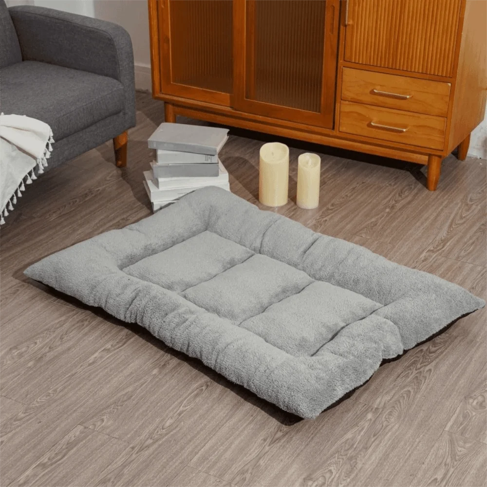 Warm Dog Bed Mat Surrounding Style Super Soft Pet Plush Pad Comfortable Non-slip Cat Cage Mattress for Cats and Dogs