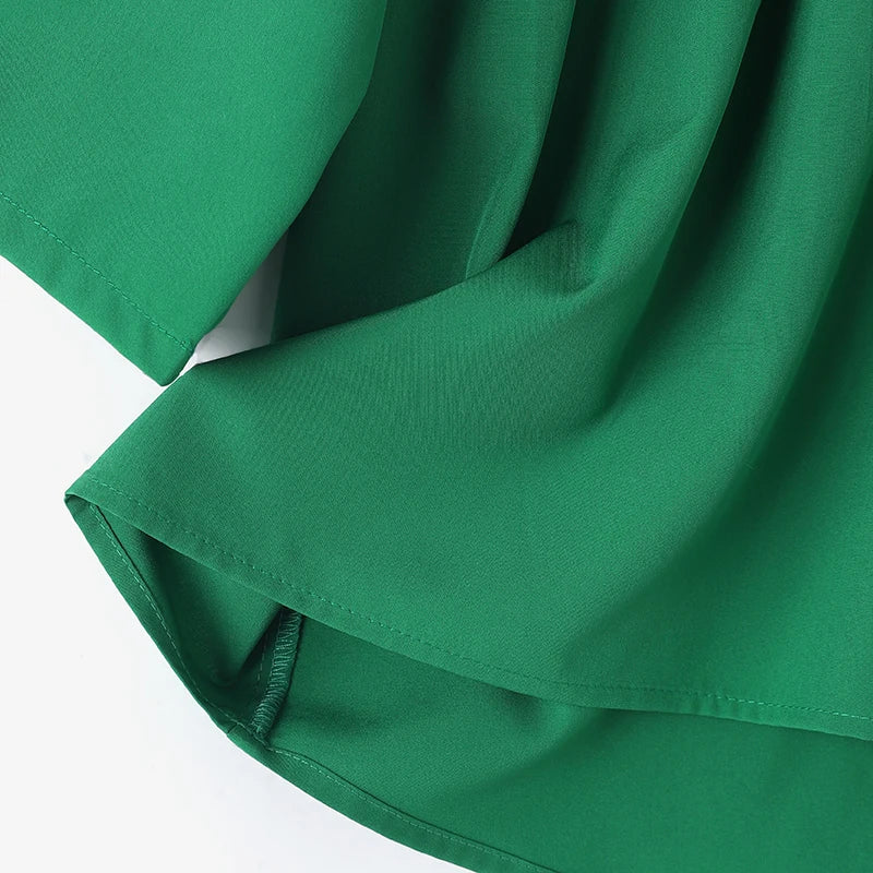 ZANZEA Women Summer Flare Sleeve Tops 2025 Casual Solid Color Blouse Fashion Pleating Tunic V-neck Shirt Loose Blusas Femininas