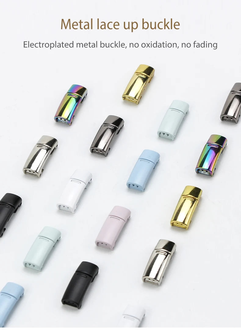 Fashion Metal Shoelace Magnetic Buckle Shoes Accessories Sneaker Kits Metal Laces Buckle 4 Style Shoe Decorations