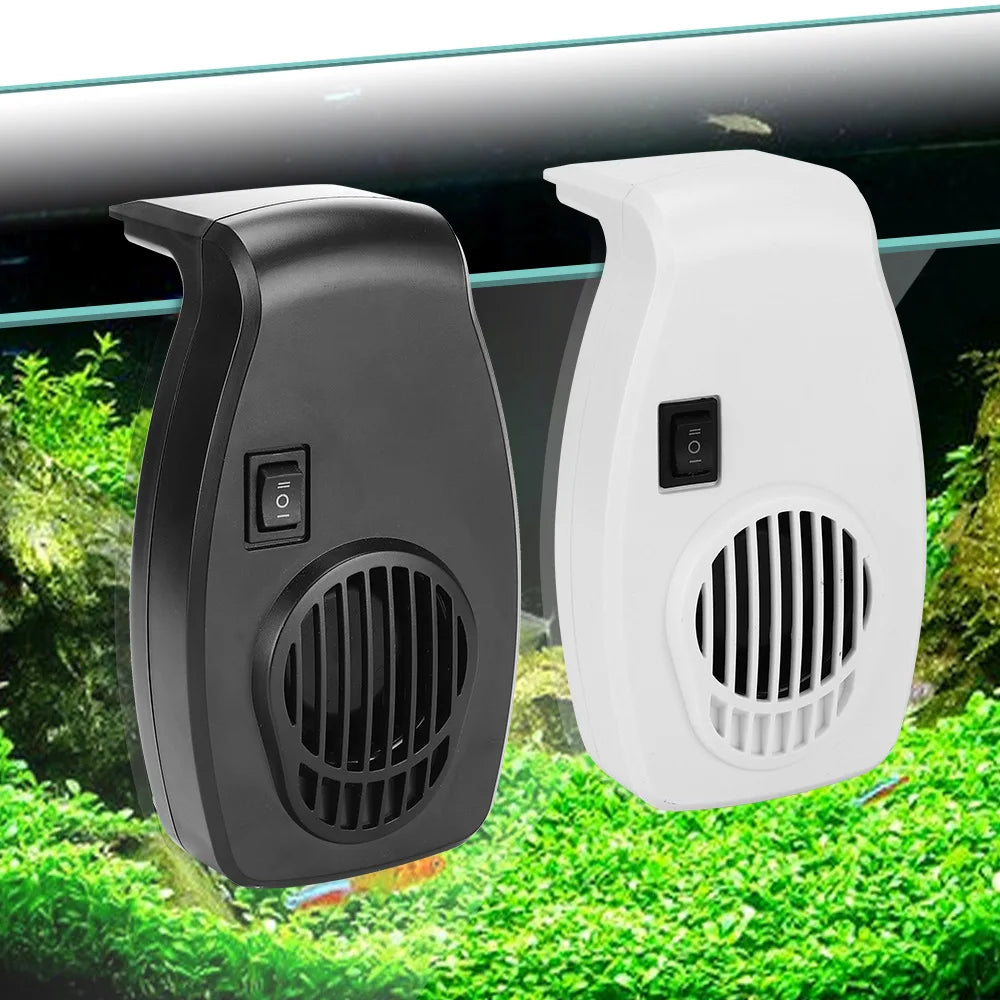 Aquarium External Fan Two-Speed Wind Control Aquarium Chillers Fish Tank Cooling Fan for 8~12mm Glass Thickness