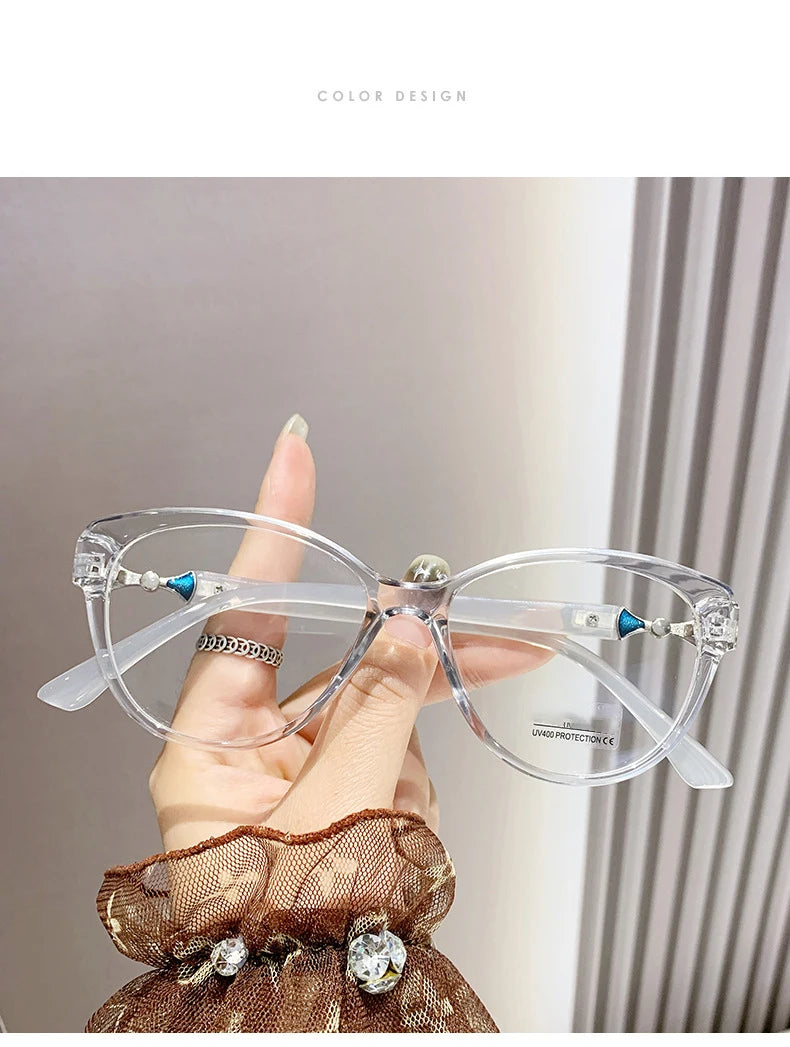 Anti-blue Light, Makeup-free Slimming, Color-changing, Nearsightedness Correction Glasses 6019
