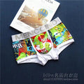 Trendy men's pure cotton underwear, young men's all cotton low waisted boxer shorts, anime print, personality, bright color