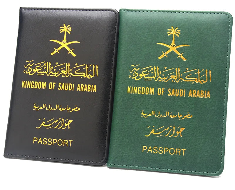 Green Saudi Arabia Passport Cover Case for Passports Thin Lightweight Travel Wallet Travel Document Holder