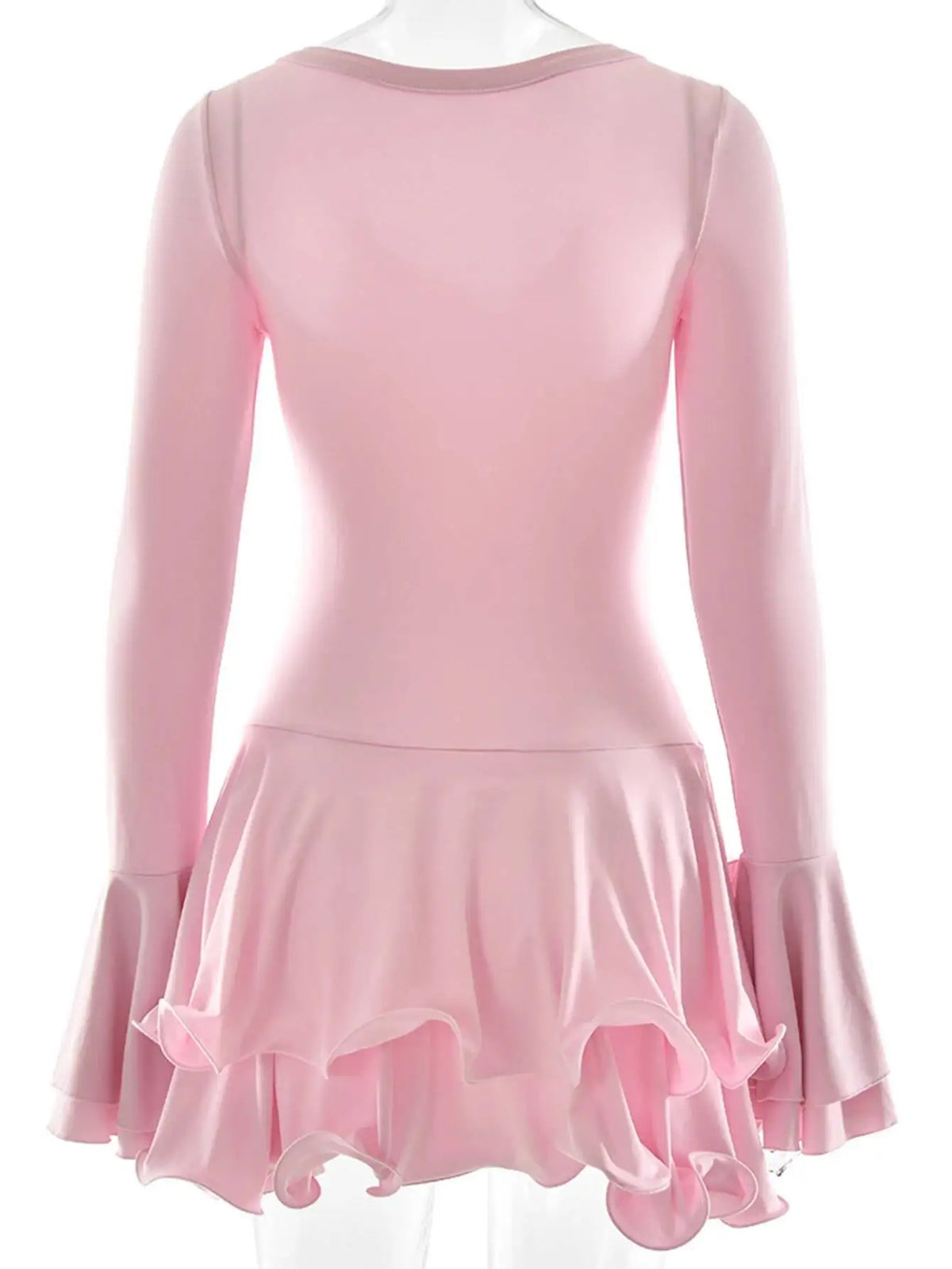 Sexy pink black ruffles mini summer dress women white club birthday party dress woman long sleeve prom evening dresses vestidos
