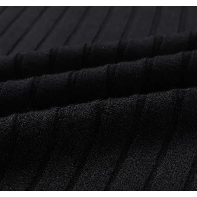 Trend Fashion Autumn Winter Sweaters Men Solid O-Neck Screw Thread Thicken Smart Casual Long Sleeve Slim Pullovers Knitted Tops