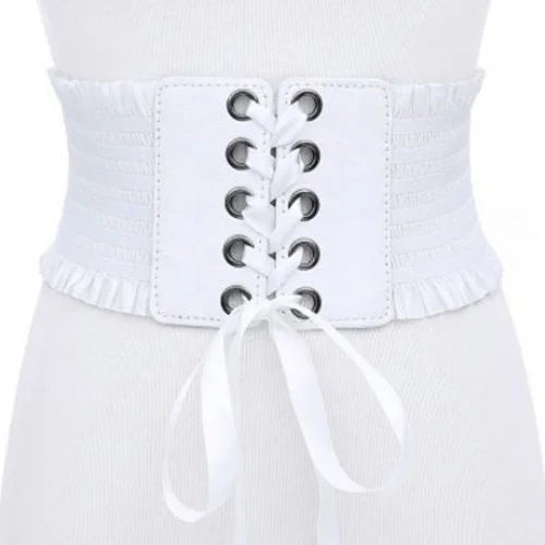 Women Fashion Stretch Belt Tassels Elastic Buckle Wide Dress Corset Waistband Women's High Waist Belt Wide Belts