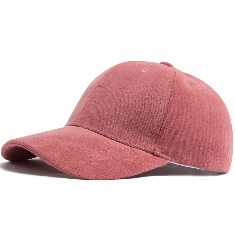 Women Suede Baseball Caps Autumn Winter Solid Fashion Men Hip Hop Cap Outdoors Casual Travel Sun Visor Hat Multicolour Unisex