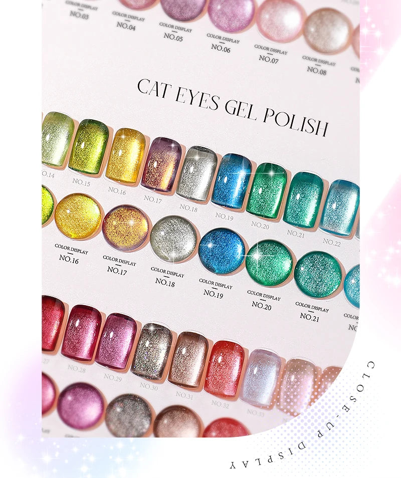 AS 15ml Cat Magnetic Gel Nail Polish Cat Eye Glitter Effect Semi Permanent 36 Colors  Soak Off UV Gel Varnish Manicure Nail Art