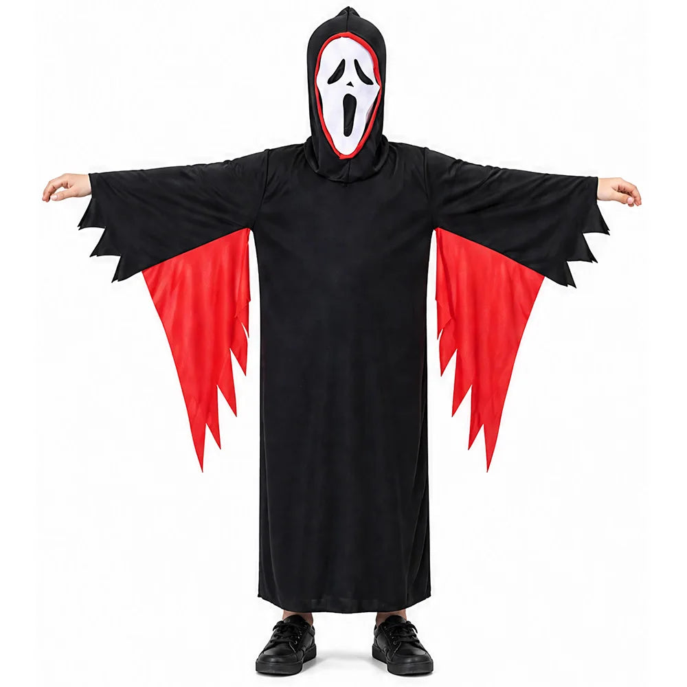 Halloween Scary Ghost Costume Death God Cosplay Attire Death Prop Masquerade Men's Horror Movie Carnival Party Wear