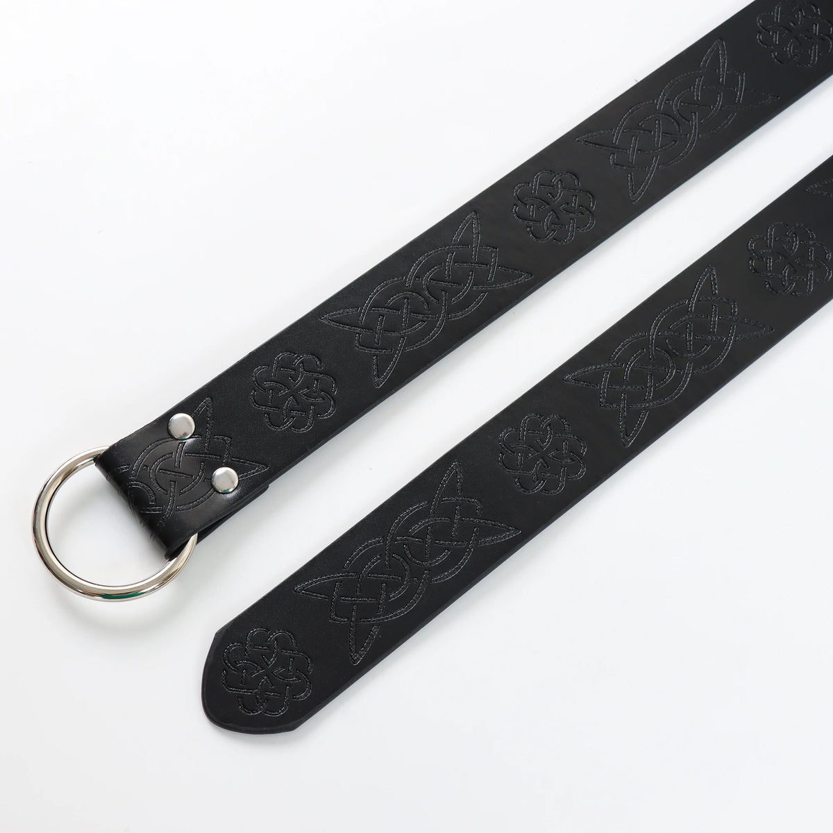 1pc Medieval Embossed Belt, PU Leather O-Ring Belt, Vintage Renaissance Knight Style Belt, Viking War Costume Accessory
