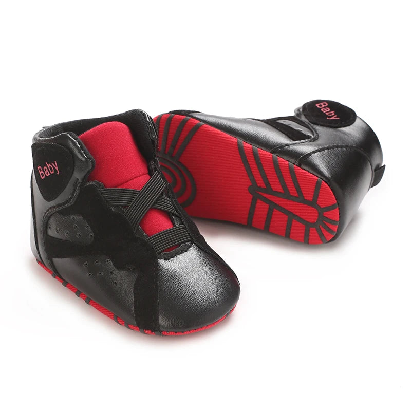 0-1 year Baby Basketball Sports Sneakers Newborn Baby Boys Girls Print First Walkers Shoes Infant Toddler Anti-slip Baby Shoes