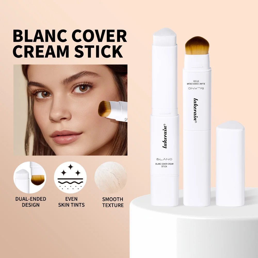 Lakerain Triangular Color-changing Foundation Stick With Brush Smooth Matte Natural Concealer Invisible Pore Foundation Cream