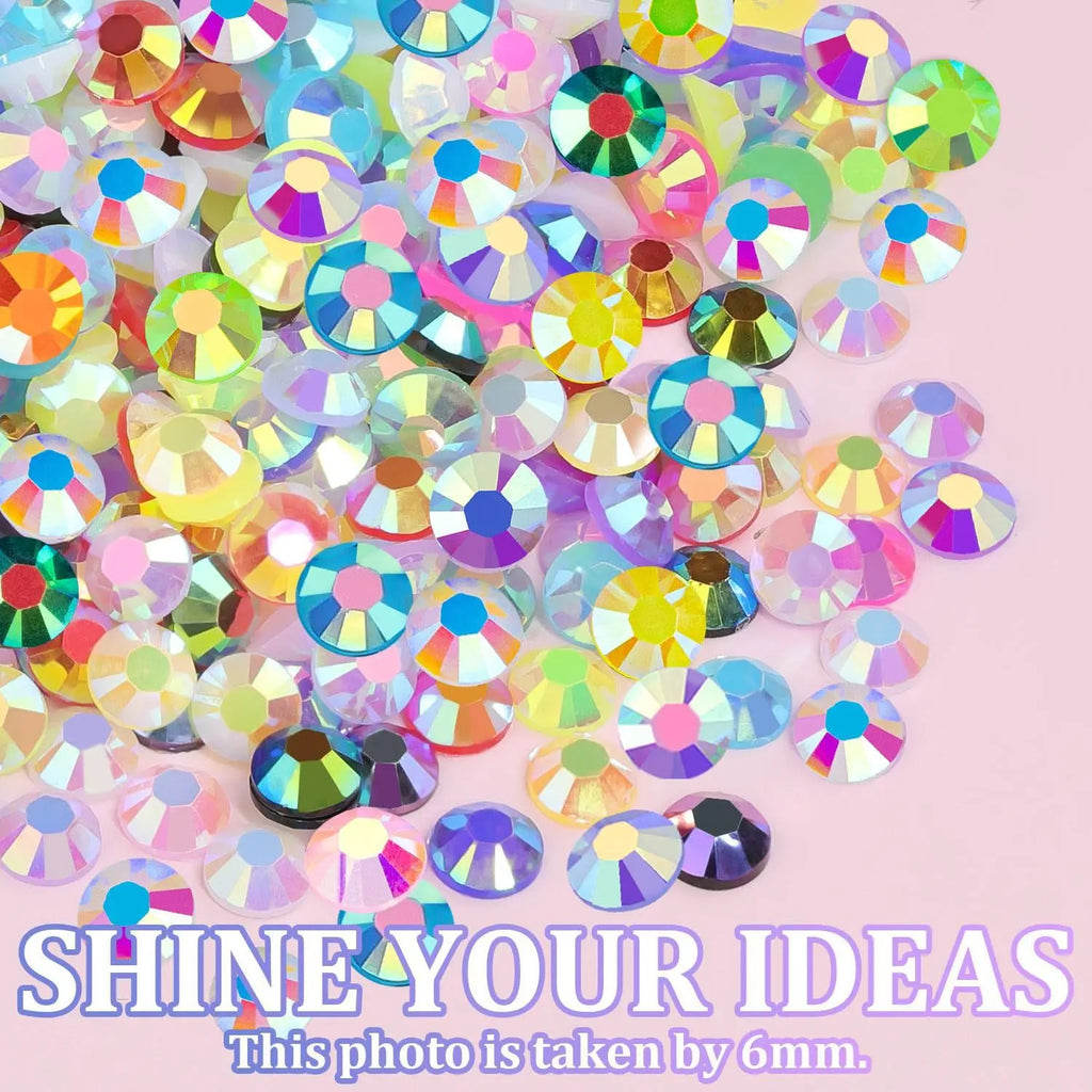 Minimalist Shiny Half-round Rhinestone Nail Art Accessories 3mm Flat-back Resin Nail Rhinestones, DIY Nail Craft Decorations