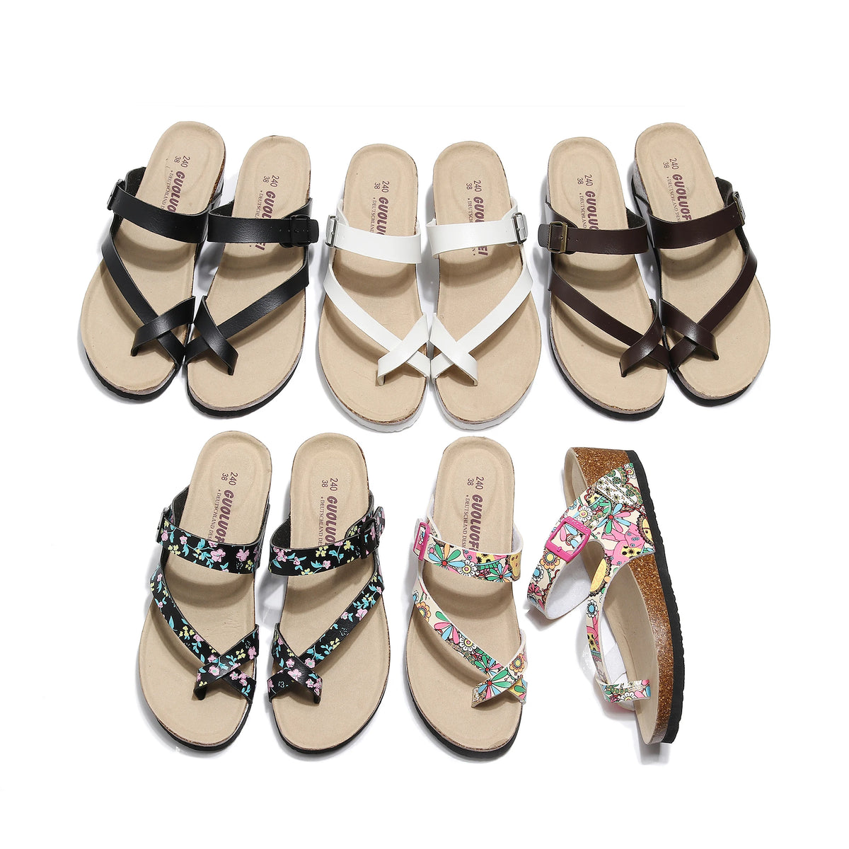 Casual Soft Cork Wedge High Heels Slippers Women Summer Beach Slide Sandals Flip Flop Cross Girl Couple House Outside Shoes