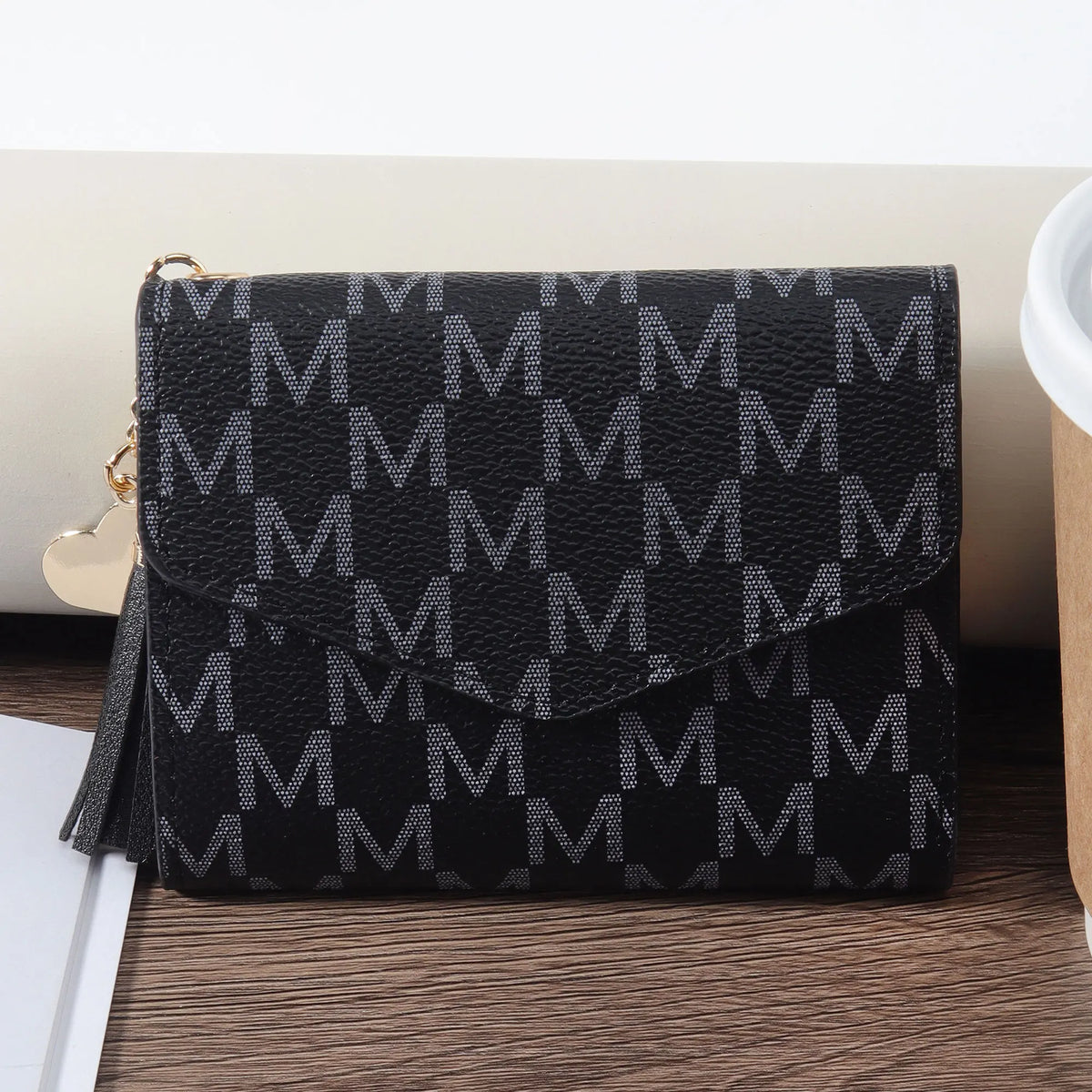 Fashionable and minimalist women's wallet, high-quality PU leather portable multi card slot women's short multi-functional zero