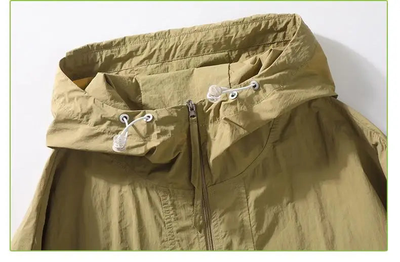 Plus Size 8XL UPF 50+ Summer Hiking Jacket Men Waterproof Quick Dry Camping Windbreaker Trekking Fishing Outdoor Anti UV Clothes